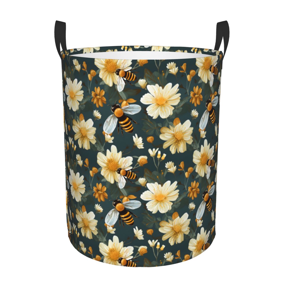 Baby Nursery Laundry Hamper - Wäschekorb mit Wabenmuster und Bienenmuster, zusammenklappbarer
