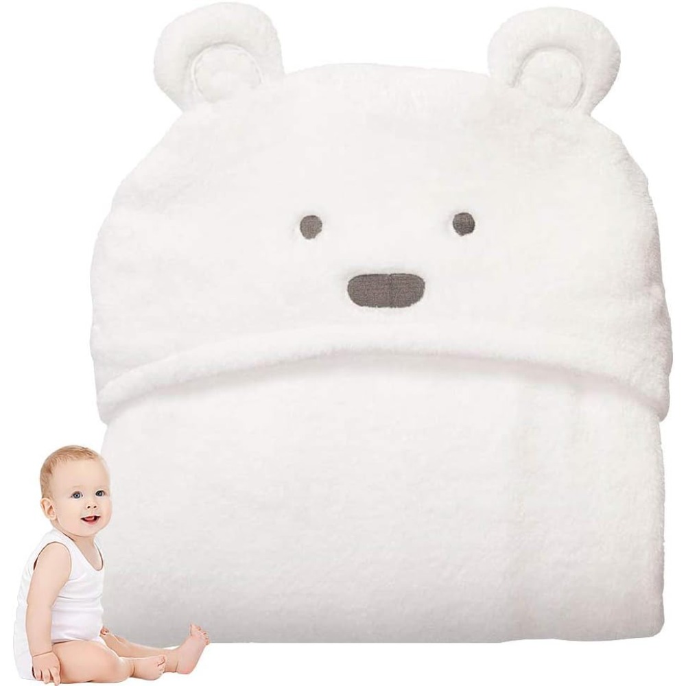Baby Nursery Unisex - Niedliches Bären-Kapuzenhandtuch für Kinder, Badetuch, weiches