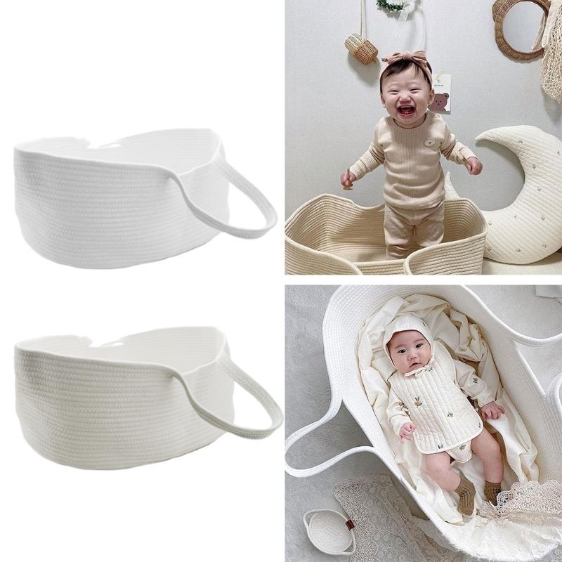 Baby Nursery Basket - J15U Tragbarer Baby-Moses-Korb für Babytrage, Baumwollseil,