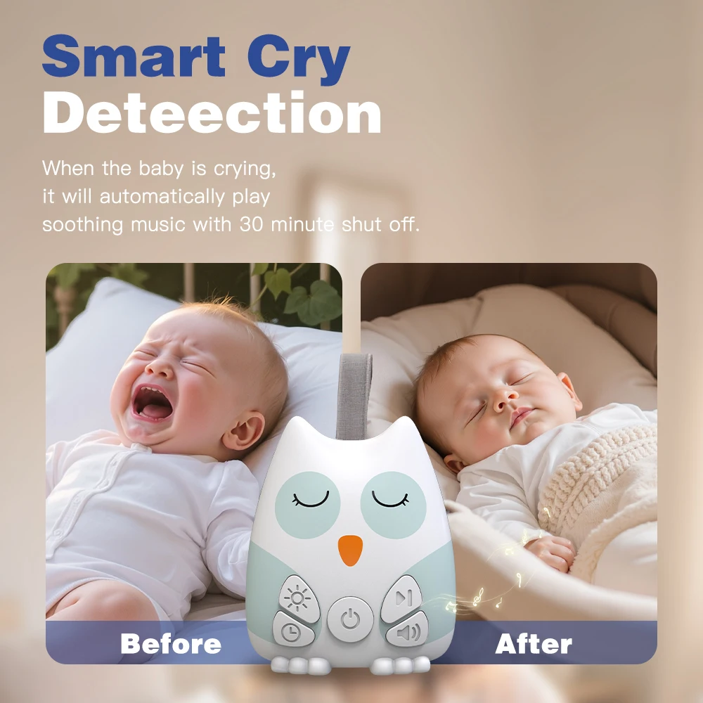 Baby Sound Machine White - Tragbares Weißes-Rauschen-Gerät für Babys mit 30