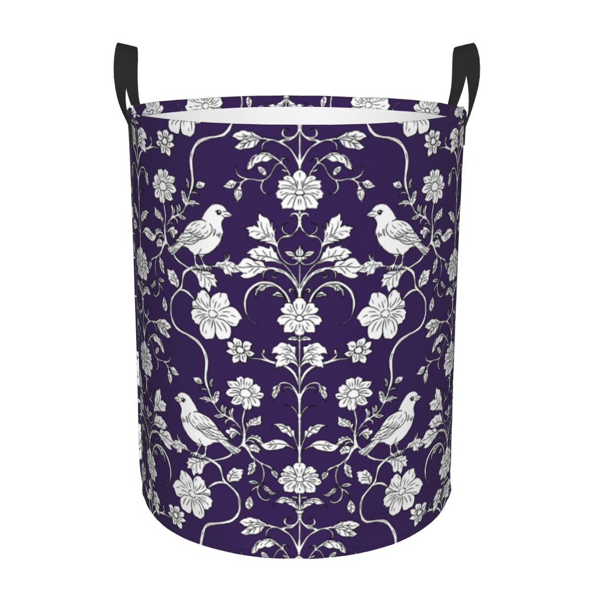Baby Nursery Laundry Hamper - Wäschekorb mit Vögeln und Blumenmuster, zusammenklappbarer