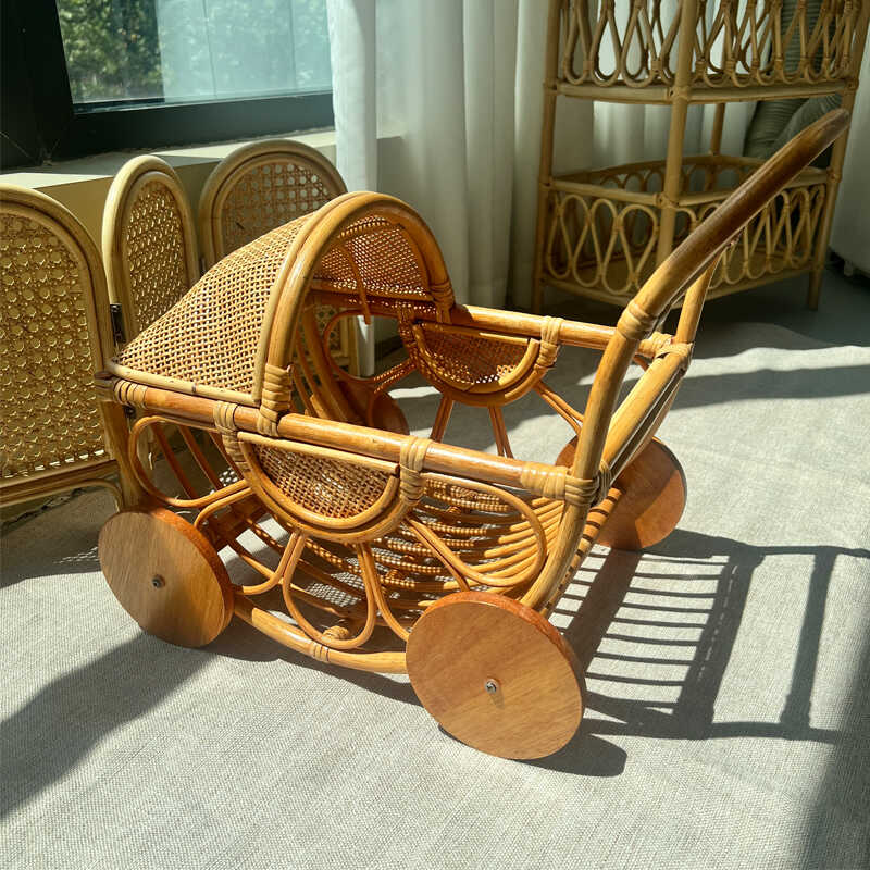 Gewebter Rattan-Kinderwagen, V – Baby Nursery Basket Bewertung und Preis