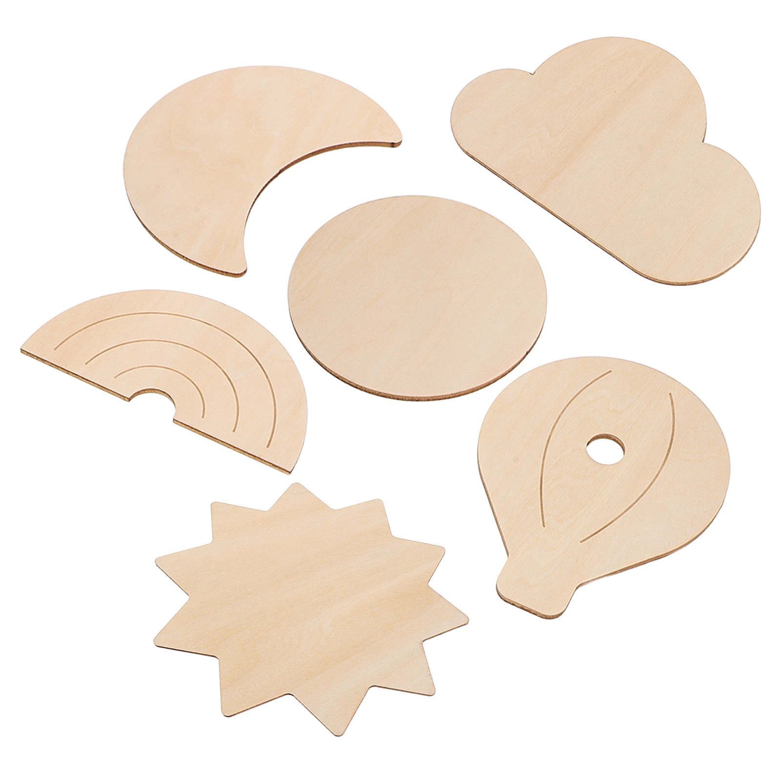 6-teiliges Holz-Wanddekor-Set  – Baby Nursery Hot Air Balloon Theme Bewertung und Preis