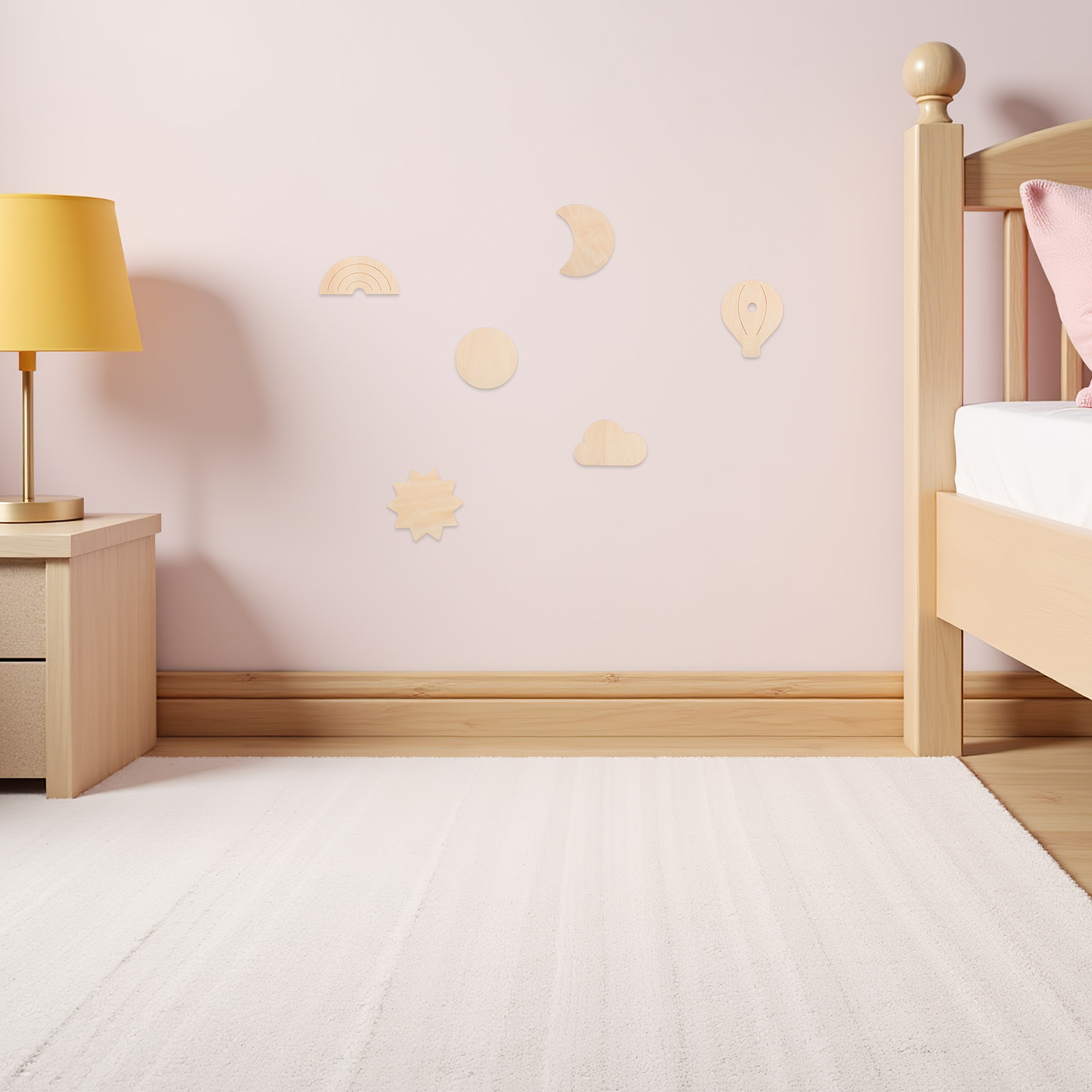 6 Stück Holz-Wandaufkleber Him – Baby Nursery Hot Air Balloon Theme Bewertung und Preis