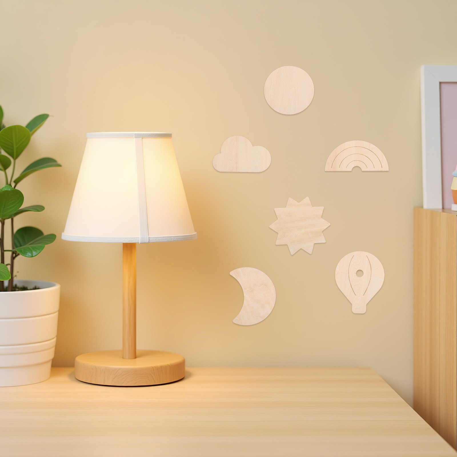 6 Stück Holz-Wandaufkleber Him – Baby Nursery Hot Air Balloon Theme Bewertung und Preis