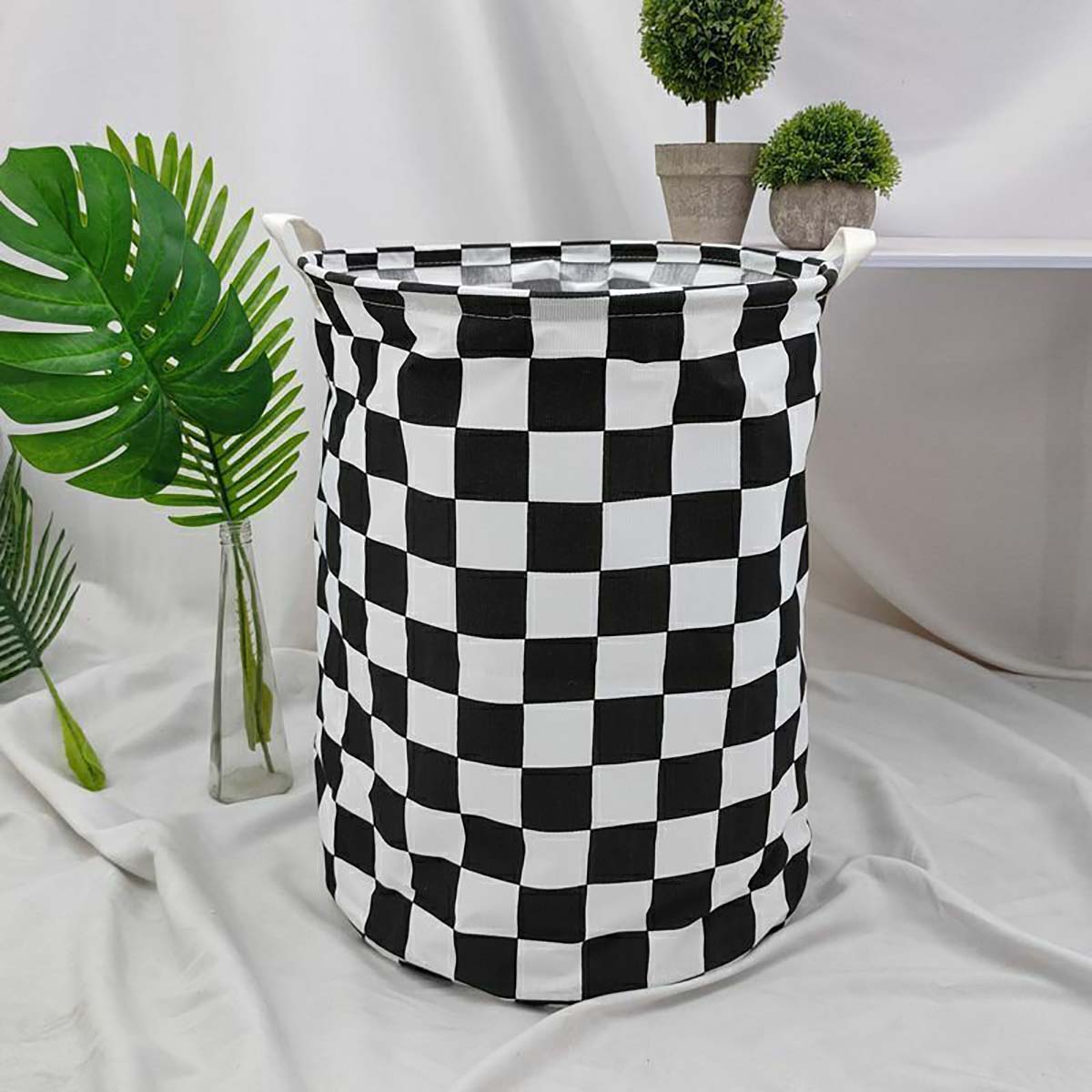 Moderner karierter Canvas-Aufb – Baby Nursery Basket Bewertung und Preis