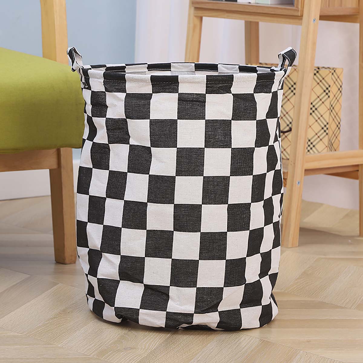 Moderner karierter Canvas-Aufb – Baby Nursery Basket Bewertung und Preis